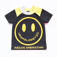 Image 1 of courtneycourtney x 1587 size 5T kids child short sleeve raglan tee tshirt unapologetic 