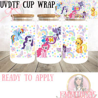 Image 2 of My little pony UVDTF cup wrap 
