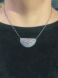 Image 2 of Charoite stone set in sterling silver