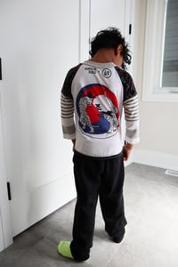 Image 6 of courtneycourtney x 1587 size 6/7 kids child baseball raglan tee tshirt 
