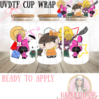 Squid game x Hello kitty UVDTF cup wrap 