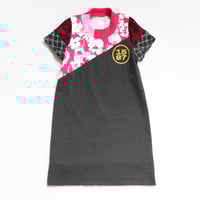 Image 9 of courtneycourtney x 1587 size 6/7 kids child short sleeve logo pink floral tunic dress