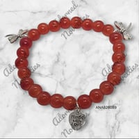 Image 1 of ANA826089 - Glass Bead Bracelet - Dragon Fly Charms
