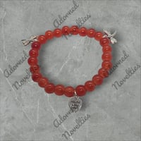 Image 2 of ANA826089 - Glass Bead Bracelet - Dragon Fly Charms