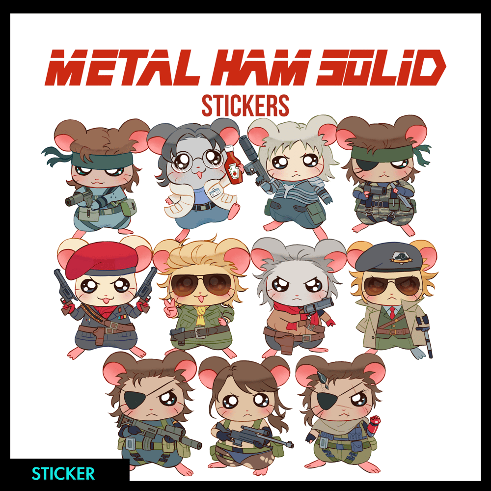 [KATORO] Metal Ham Solid Stickers