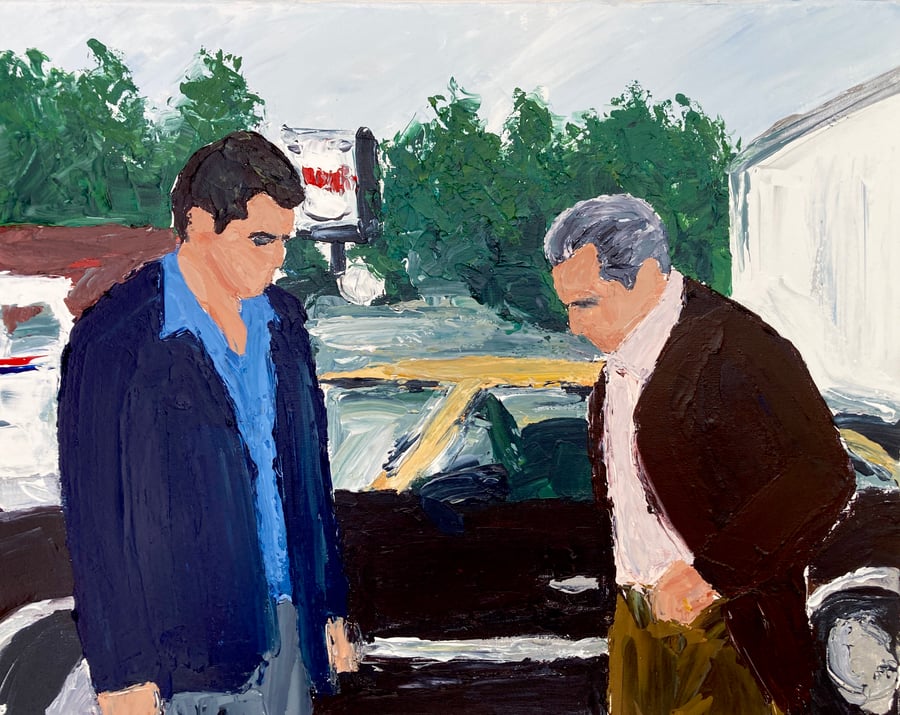 Image of “ Jimmy gets the news about Tommy” original on canvas