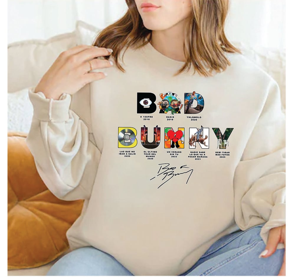 Image of BAD BUNNY ALBUM COVERS T-SHIRT / SWEATER