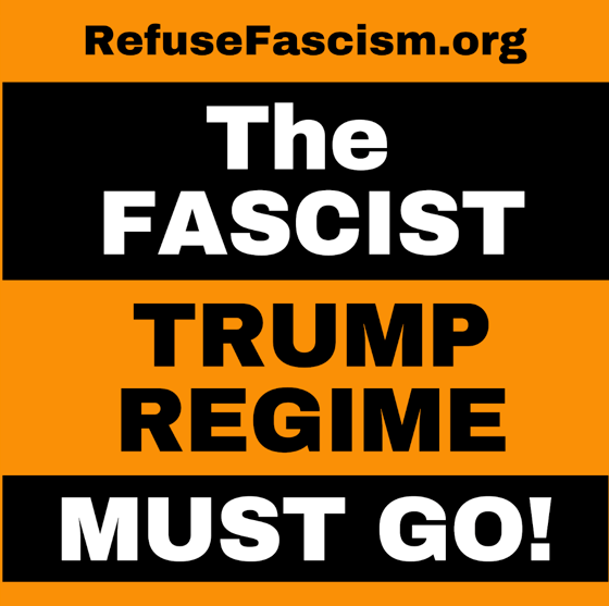 Image of Fascist Trump Regime MUST GO sticker