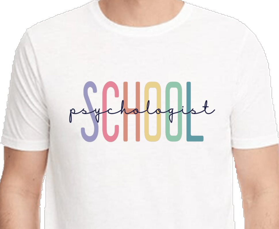 Multi-Color Block School Psychologist