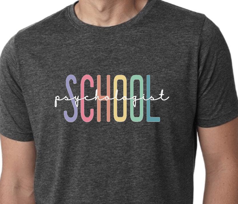 Multi-Color Block School Psychologist