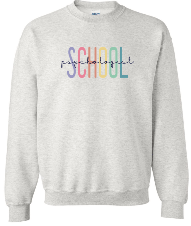 Multi-Color Block School Psychologist