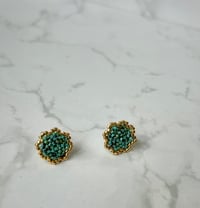 Image 1 of Flor Earring Blue Gold