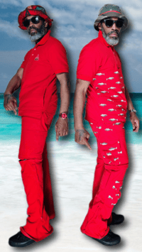 Image 2 of Red Reversible/Convertible Nautical Polo Set 