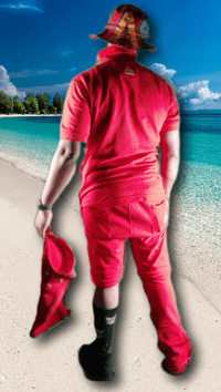 Image 4 of Red Reversible/Convertible Nautical Polo Set 