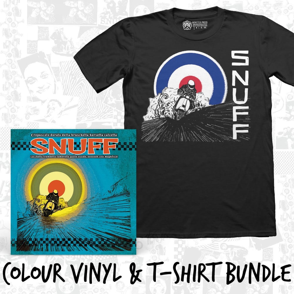 Pre-Order Only - Snuff - T-shirt + Splatter Vinyl Bundle! ( Tweed, Black, Red, Maroon, Green)