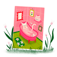 Image 1 of Chat dans la baignoire