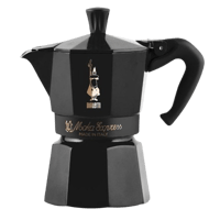 Image 2 of Bialetti Moka Express Black Edition Gift Set - 6 Cup + 2 Mugs