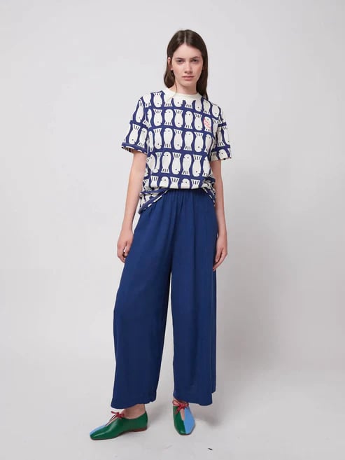 Image of 2-Pantalón fluìdo marino