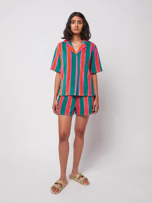 Image of 2-Pantalón corto Stripes Terry