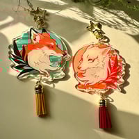 Image 7 of KEYCHAINS -  Japanese Fox and White Wolf