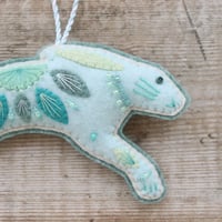 Image 2 of Turquoise and Teal Hare