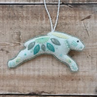 Image 1 of Turquoise and Teal Hare