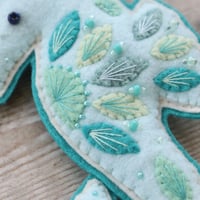 Image 3 of Turquoise and Teal Seahorse