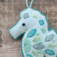 Image 2 of Turquoise and Teal Seahorse