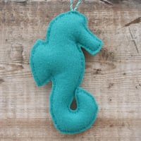 Image 5 of Turquoise and Teal Seahorse