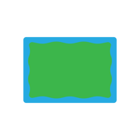BLUE BOARDER WITH GREEN 