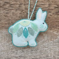 Image 1 of Turquoise and Teal Rabbit