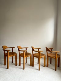 Image 2 of Série de 4 chaises en bois des années 1970