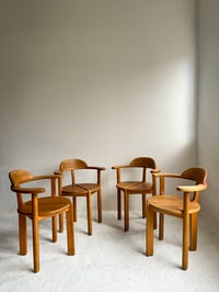 Image 1 of Série de 4 chaises en bois des années 1970