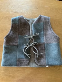 Image 4 of Wool patchwork vest/ size medium