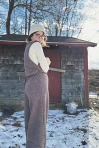 Image 4 of Brown wool pinafore vest/ size medium