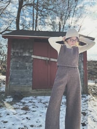 Image 3 of Brown wool pinafore vest/ size medium