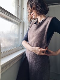 Image 2 of Brown wool pinafore vest/ size medium