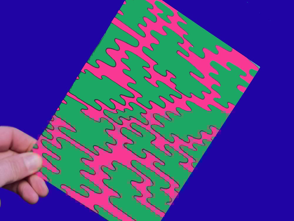 Image of NOTIZHEFT Pattern Neonpink / Green