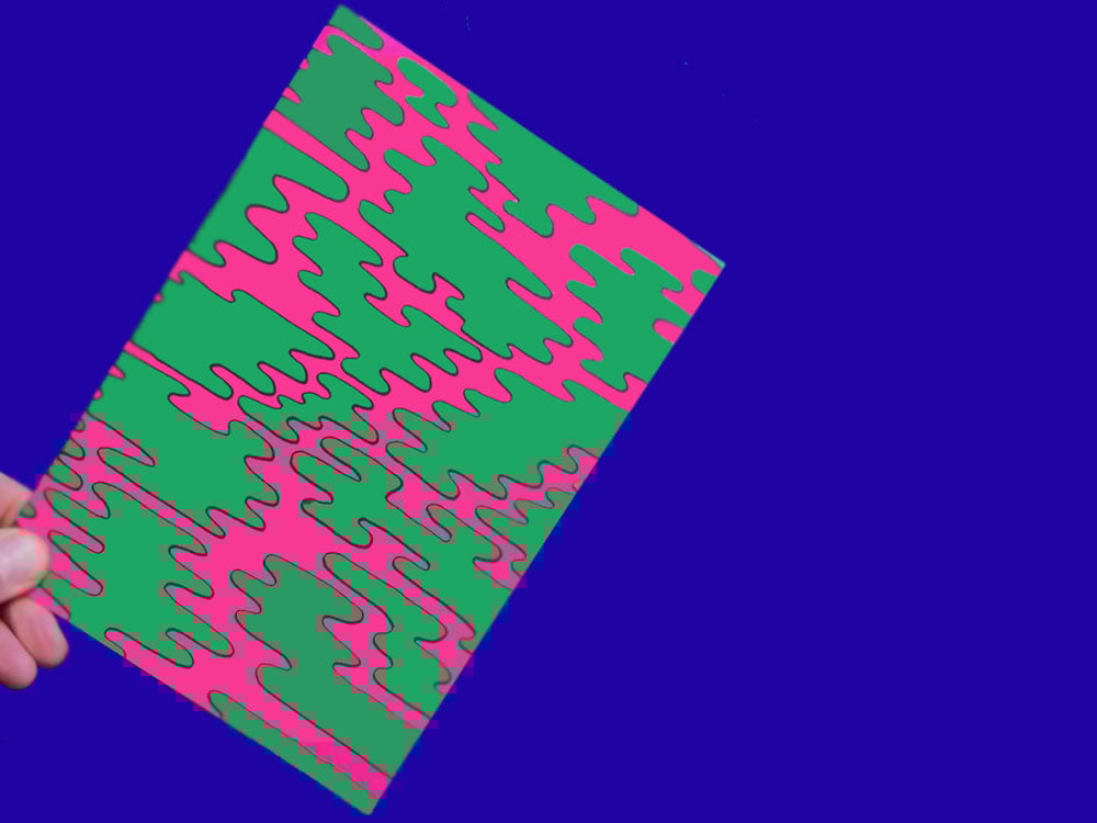 Image of NOTIZHEFT Pattern Neonpink / Green