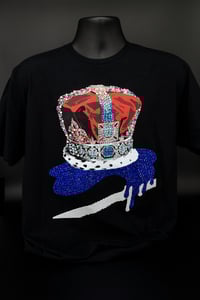 Image 1 of Blue Crown T shirt full bling