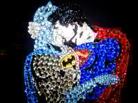 Image 3 of Superman kisses Batman T shirt