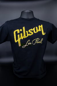 Image 3 of Hand customised Gold Gibson logo T shirt