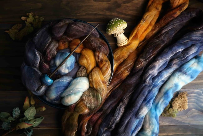 Lamproderma Scintillans Combed Top - 80/10/10 Targhee/Bamboo/Silk