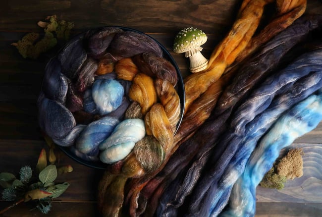 Lamproderma Scintillans Combed Top - 80/10/10 Targhee/Bamboo/Silk