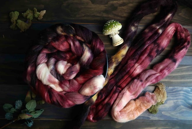 Stemonitis Splendens Combed Top - 85/15 Polwarth and Silk