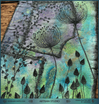 Image 2 of  Wildflower Meadow - Handmade Textile Picture┃Frameable Textile Art