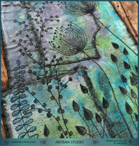 Image 3 of  Wildflower Meadow - Handmade Textile Picture┃Frameable Textile Art