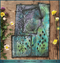 Image 1 of  Wildflower Meadow - Handmade Textile Picture┃Frameable Textile Art