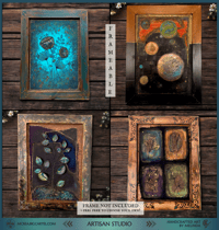 Image 5 of Old Tales - Handmade Textile Picture┃Frameable Textile Art