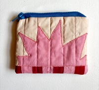 Image 1 of Sparks Pouch- Pink and ecru